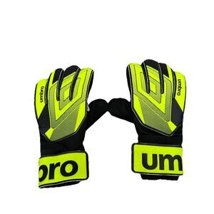 Umbro Goalie Gloves Soccer Junior Medium -Green/Black Euc {EE}